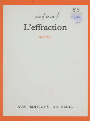 cover image of L'Effraction